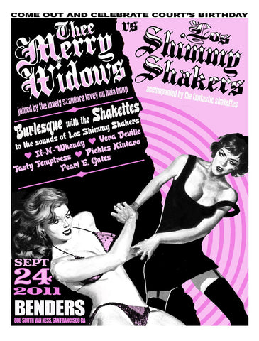 Thee Merry Widows & Los Shimmy Shakers Poster PSTR-LM021