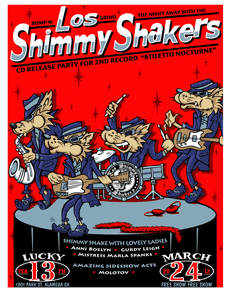 Los Shimmy Shakers 2nd Cd Release Poster PSTR-LM022