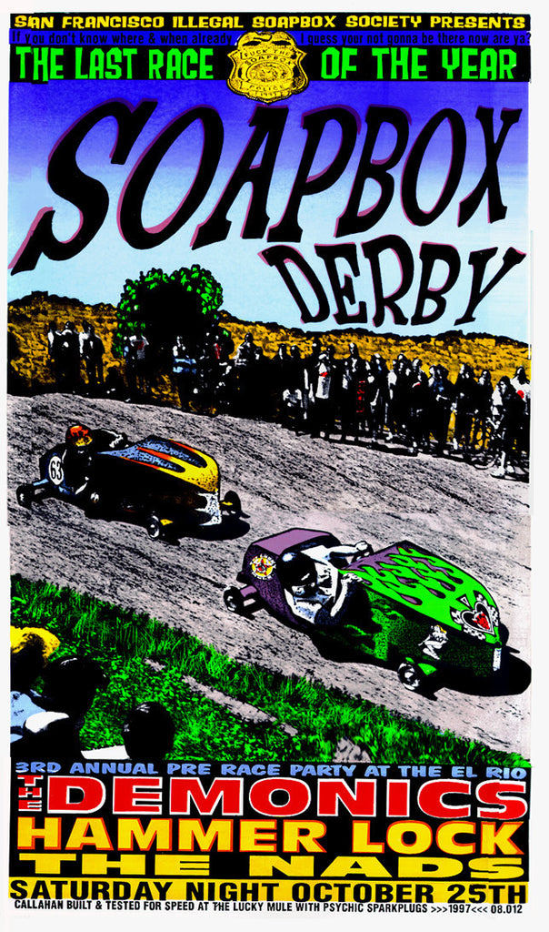 Soapbox Derby 1997 Screen Printed Poster | Lucky Mule